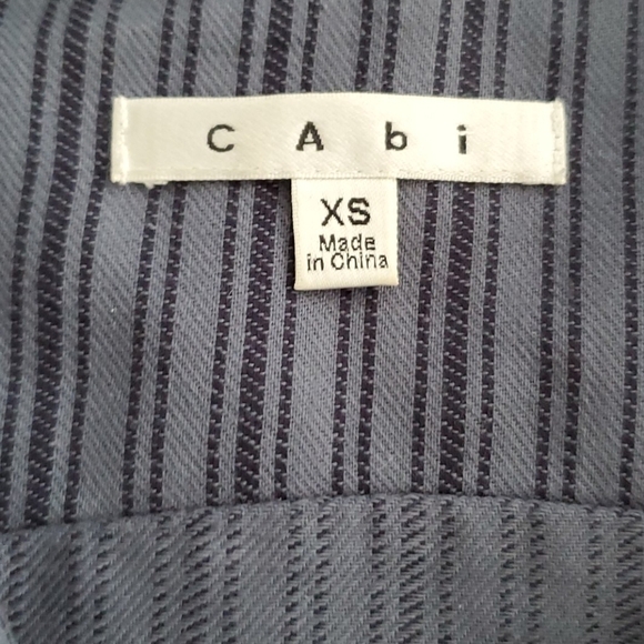 Cabi Blue Striped Peplum Jacket XS - Picture 8 of 9
